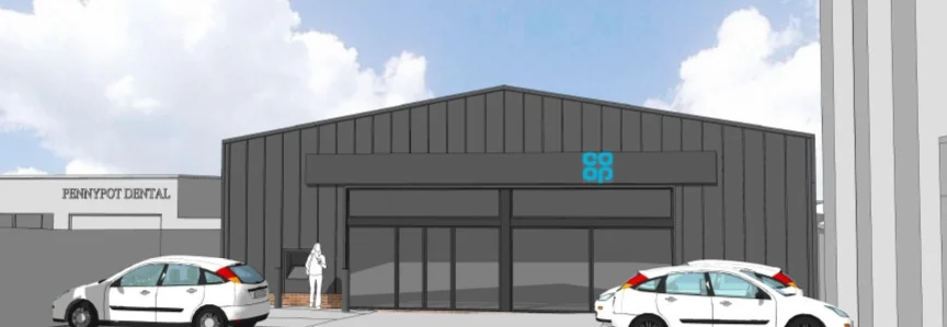 Co-op Local Store — architectural visualisation from the cbg case study